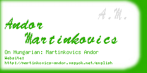 andor martinkovics business card